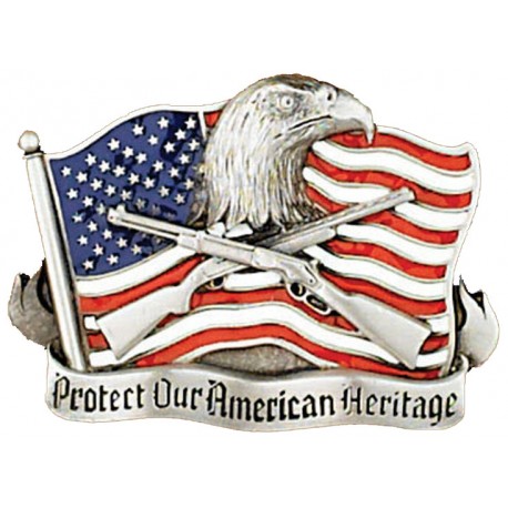 Belt Buckle Protect Our American Heritage 