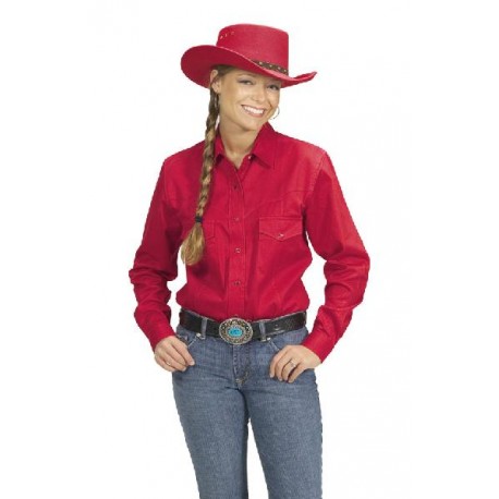 Camisa Vaquera para dama- color rojo