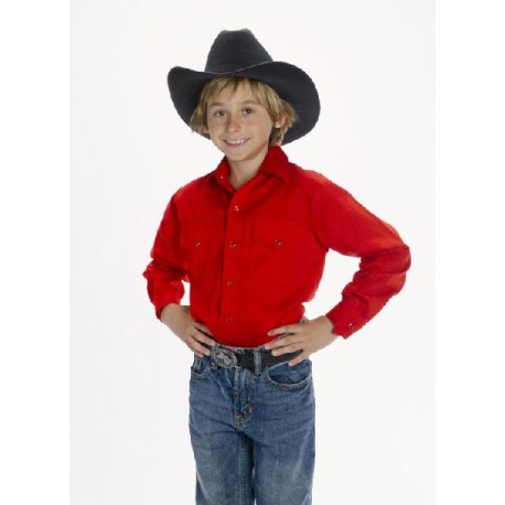 Chemise enfant western rouge
