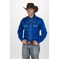 Men's Retro Western Shirt ROYAL