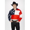 Chemise H. Western tricolore et étoiles
