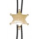 Gold Sheriff Badge Bolo Tie