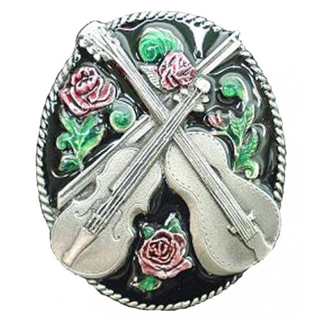 Country Music & Rose Bolo Tie