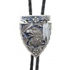 Eagle & Arrowhead Bolo Tie, Blue Enamel