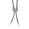 Eagle Bolo tie with inlaid star & banner