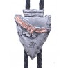Tricolor Eagle Arrowhead Bolo Tie