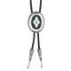 Aztec Bolo Tie with Turquoise inlay, Made in USA Bolo Tie