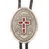 Western Cross Bolo Tie, Enamel, Made in the USA