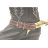 Pattes d'éperons cuir marron (paire) Brides