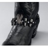 Leather Boot Straps with Eagle & Shells