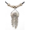 Feather Necklace on Leatherette Cord