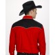 Men's Retro Western cowboy Shirt red 