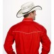 Chemise cowboy western rouge brodee